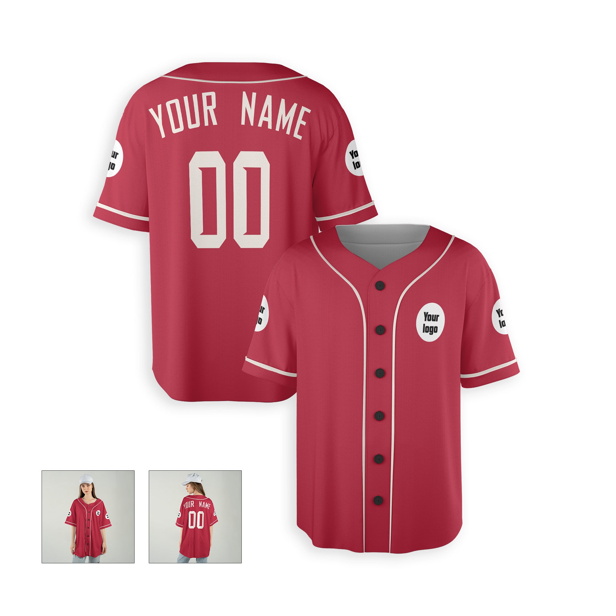 Personalized Phoenix Fan Red Baseball Jersey – Custom Name & Number