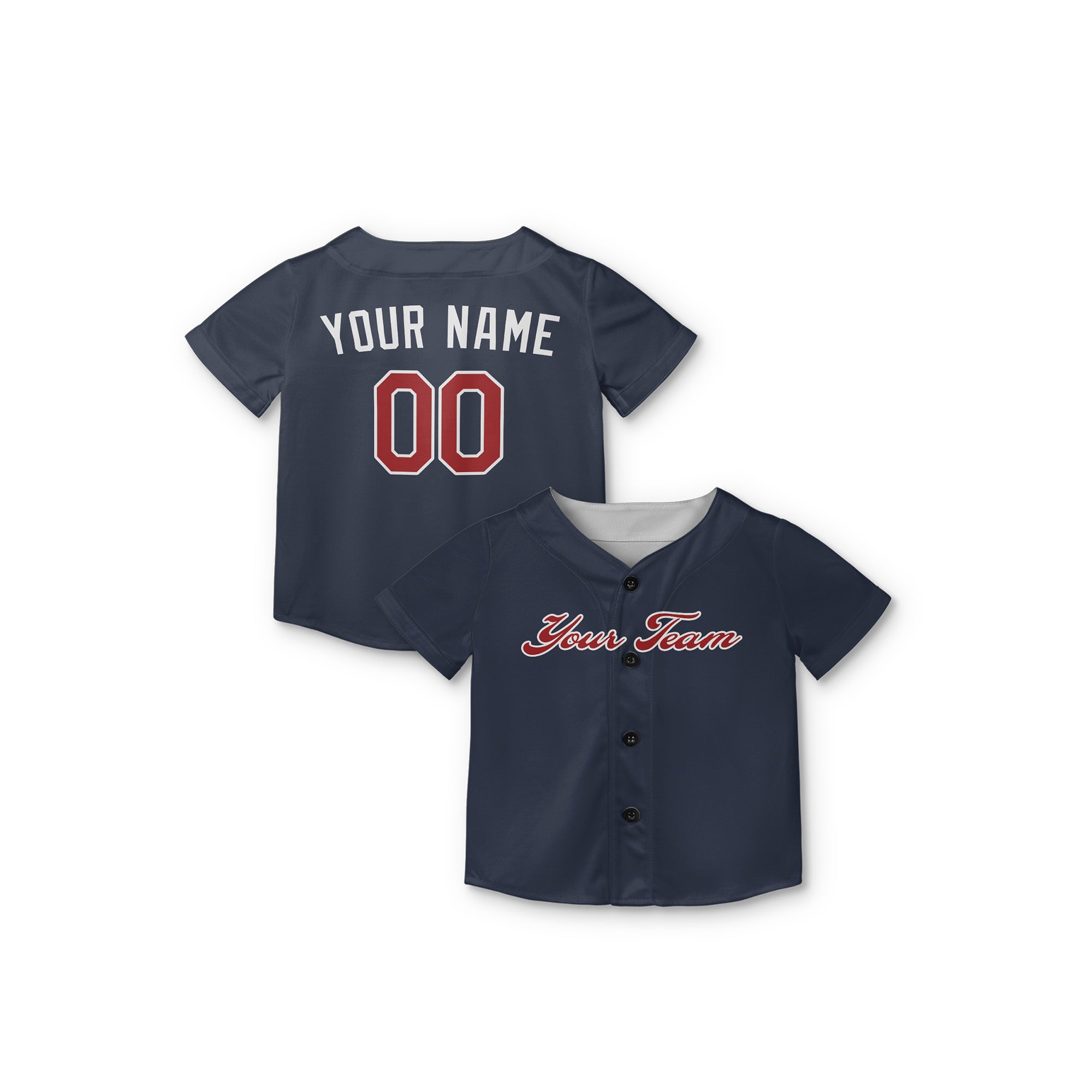 Personalized Atlanta Fan Navy Baseball Jersey – Alternate Style Custom Name & Number