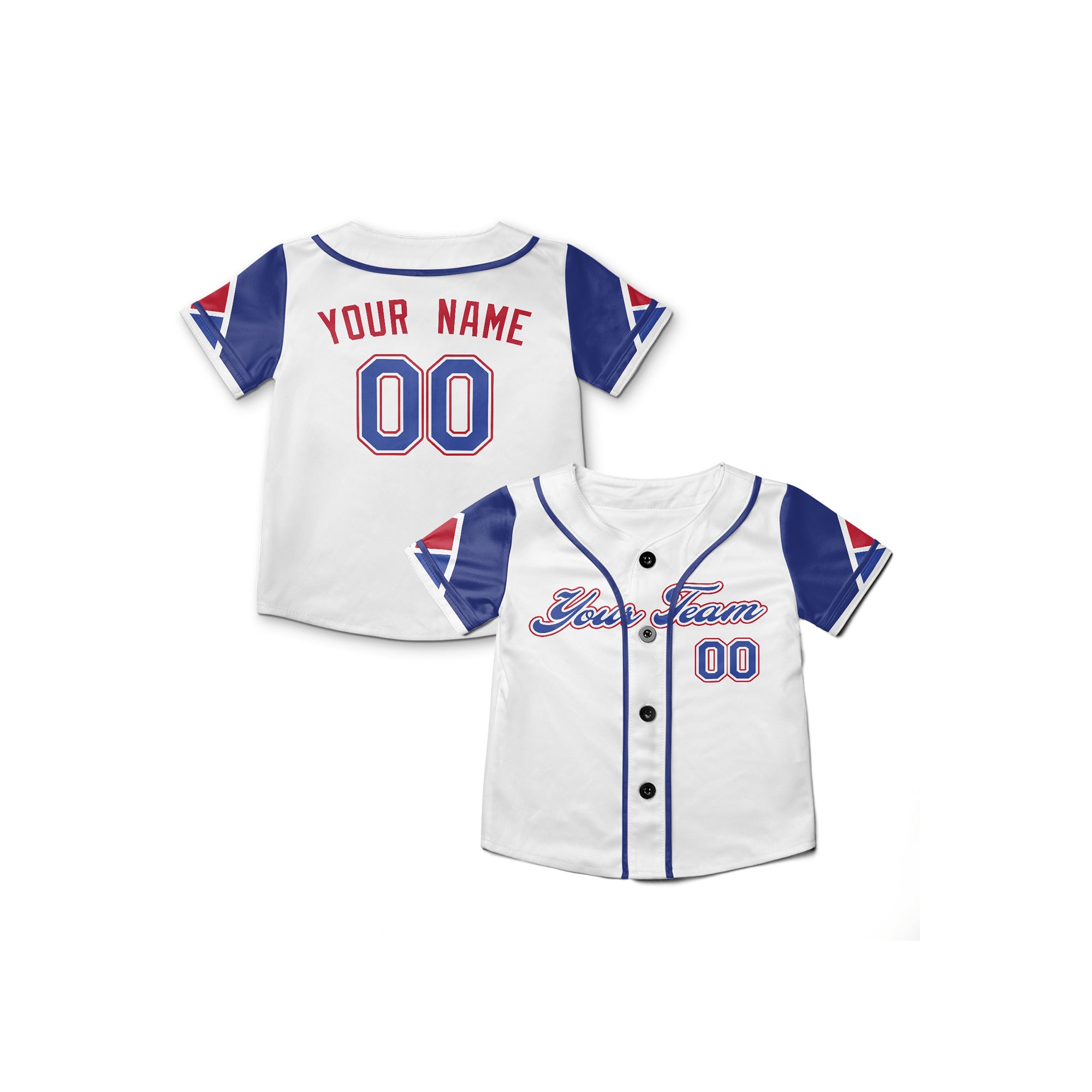 Personalized Atlanta Fan White Blue Baseball Jersey – City Style Custom Name & Number