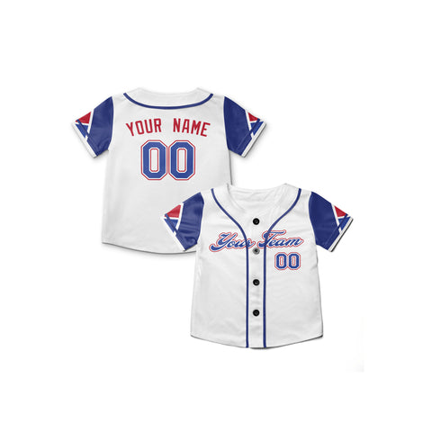 Personalized Atlanta Fan White Blue Baseball Jersey – City Style Custom Name & Number