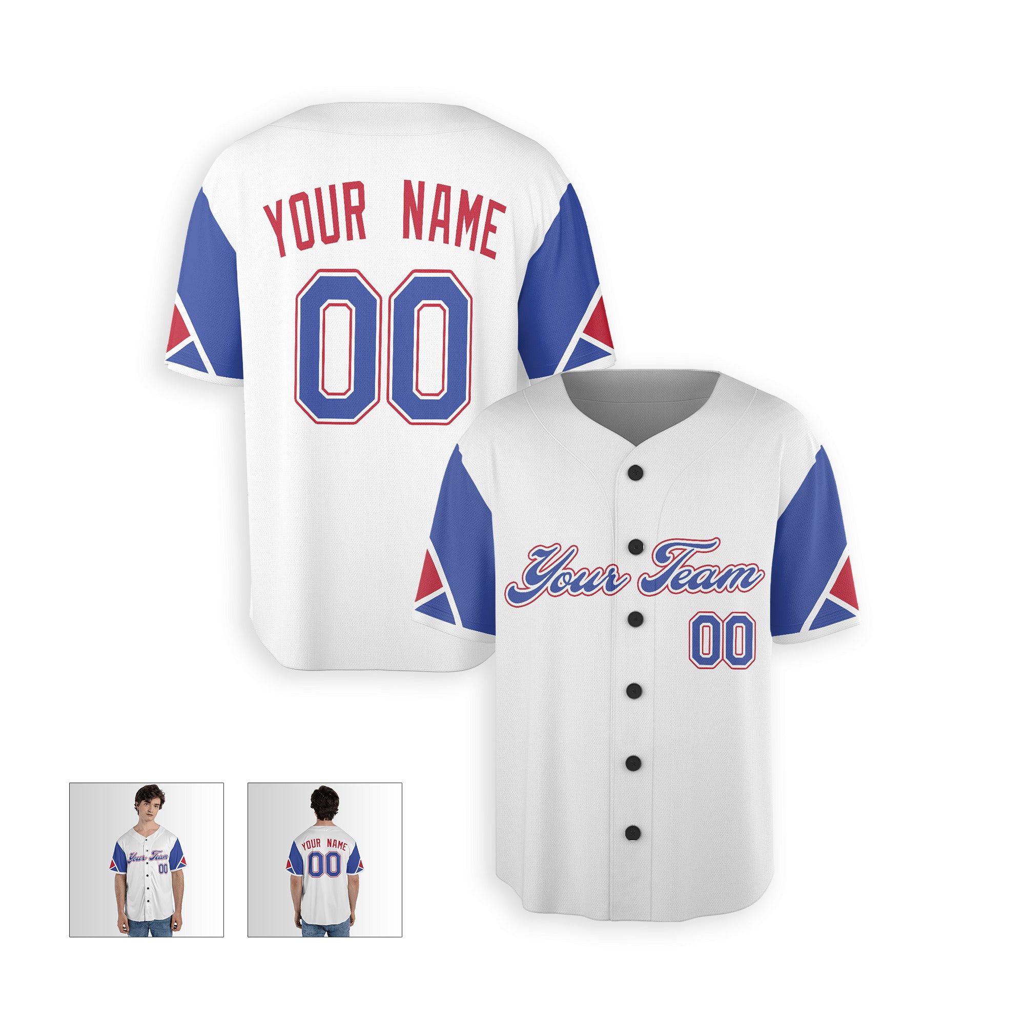 Personalized Atlanta Fan White Blue Baseball Jersey – City Style Custom Name & Number
