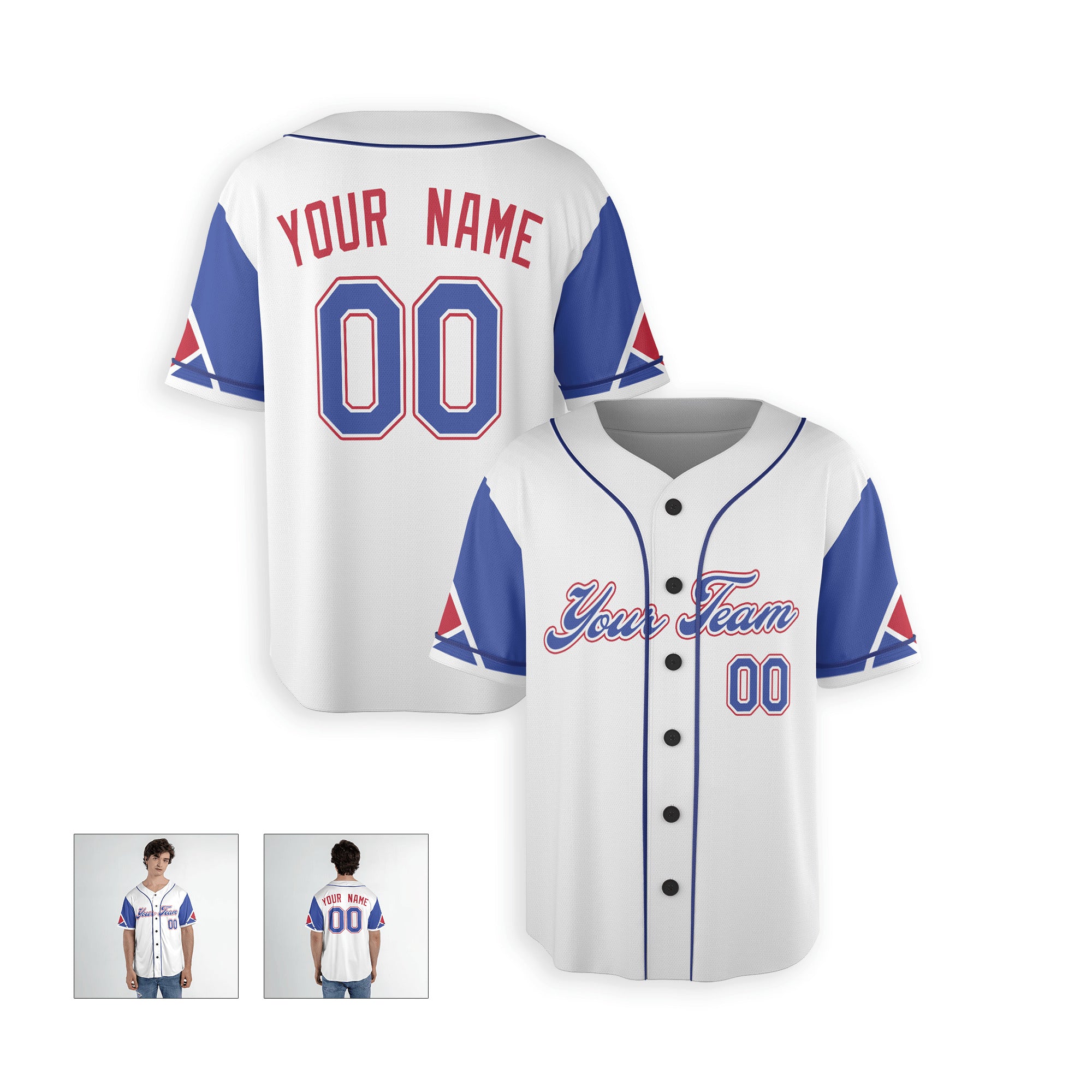 Personalized Atlanta Fan White Blue Baseball Jersey – City Style Custom Name & Number