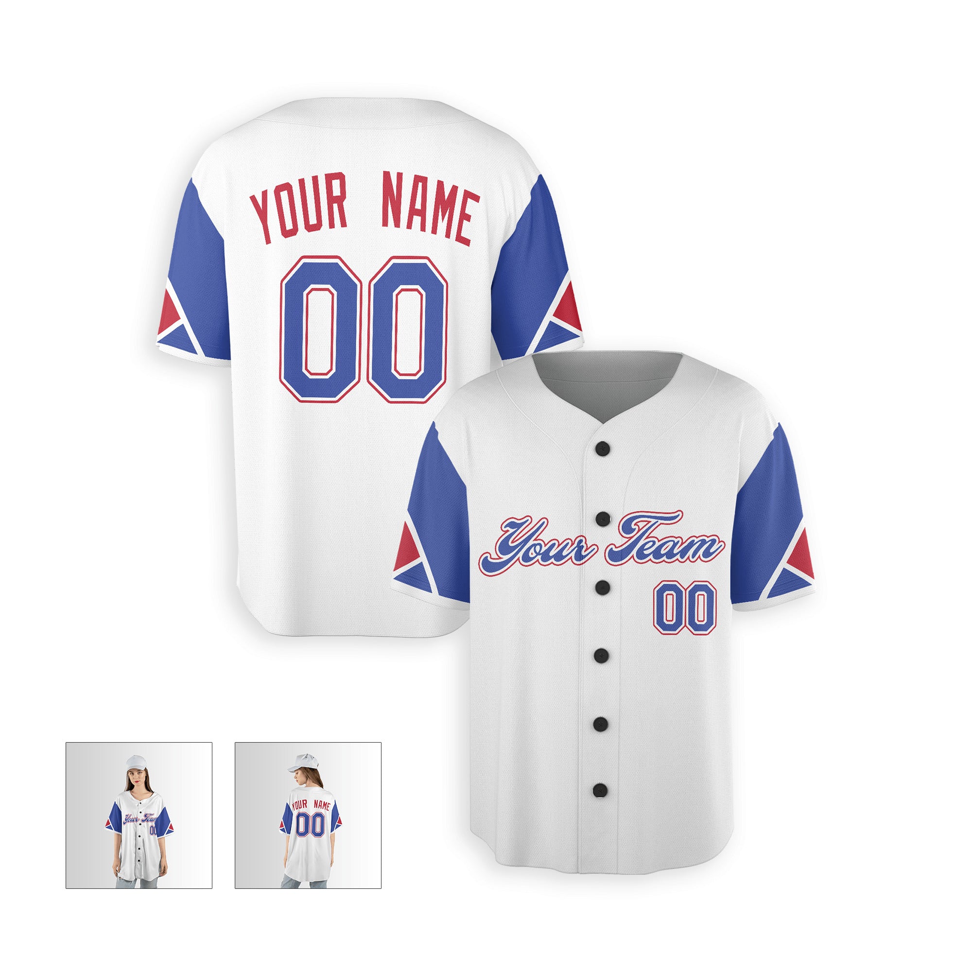 Personalized Atlanta Fan White Blue Baseball Jersey – City Style Custom Name & Number