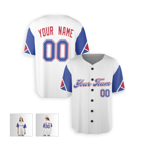Personalized Atlanta Fan White Blue Baseball Jersey – City Style Custom Name & Number