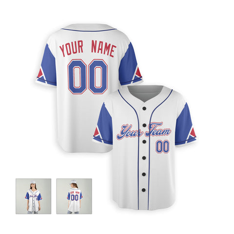 Personalized Atlanta Fan White Blue Baseball Jersey – City Style Custom Name & Number