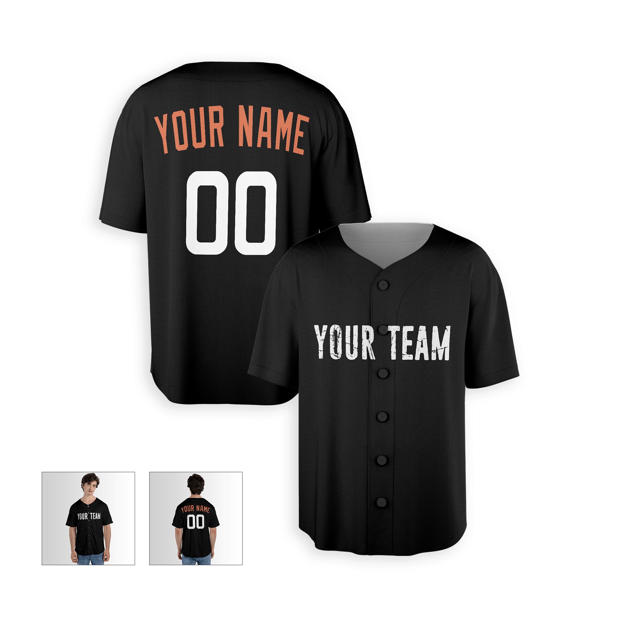 Personalized Baltimore Fan Black Baseball Jersey – City Style Custom Name & Number