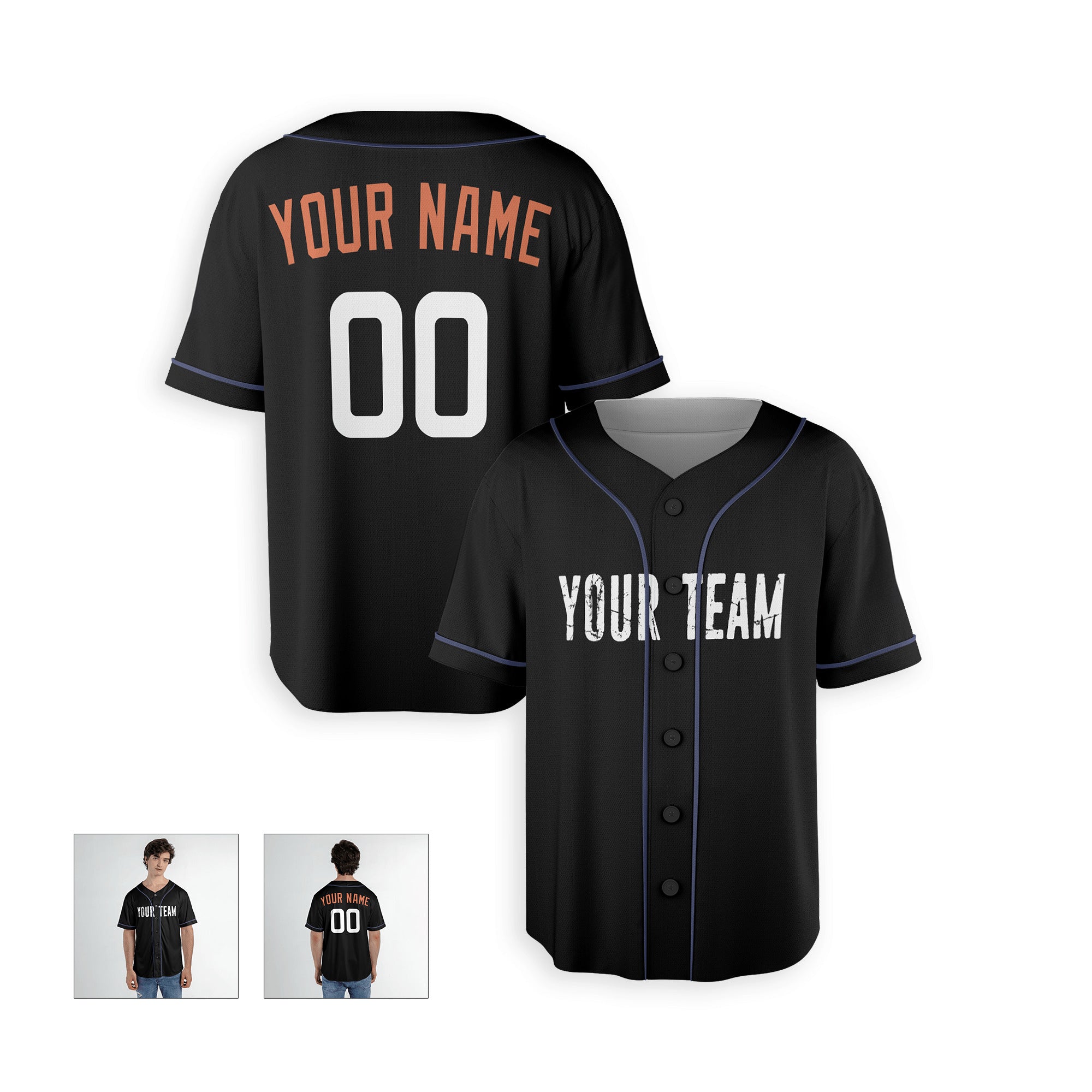 Personalized Baltimore Fan Black Baseball Jersey – City Style Custom Name & Number