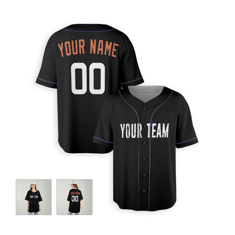 Personalized Baltimore Fan Black Baseball Jersey – City Style Custom Name & Number