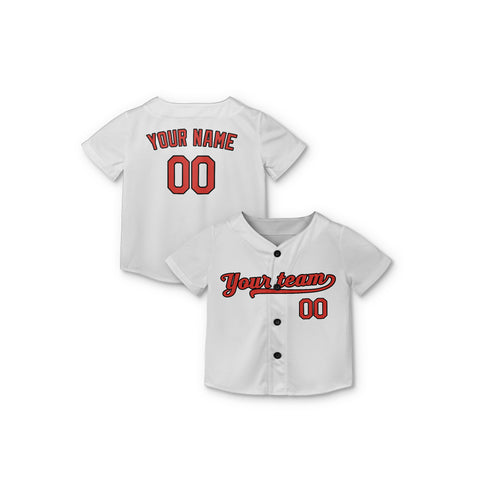 Personalized Baltimore Fan White Baseball Jersey – Home Style Custom Name & Number