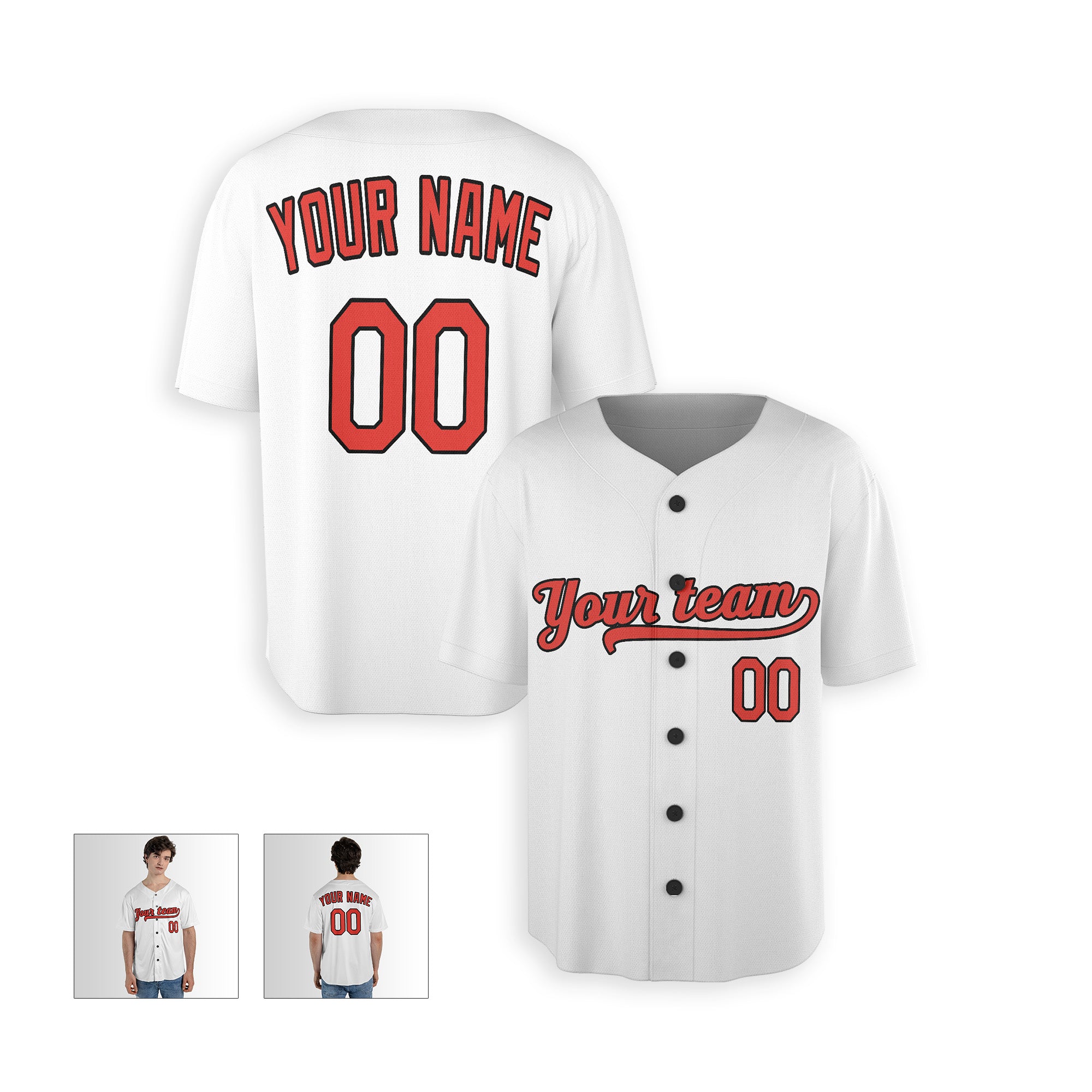 Personalized Baltimore Fan White Baseball Jersey – Home Style Custom Name & Number