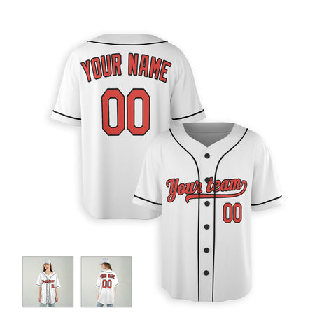 Personalized Baltimore Fan White Baseball Jersey – Home Style Custom Name & Number
