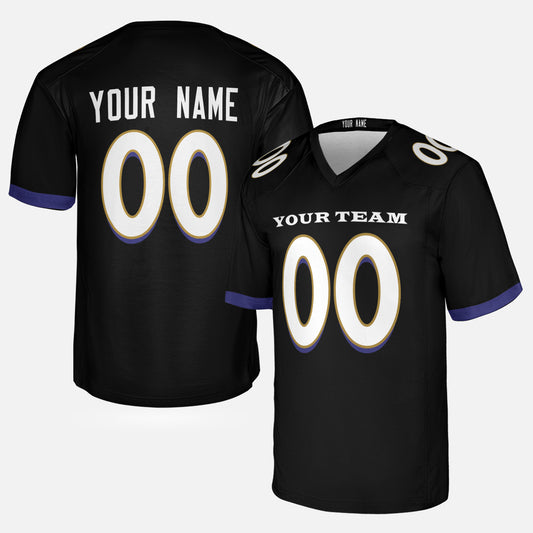 Personalized Baltimore Fan Black Football Jersey – Custom Name & Number