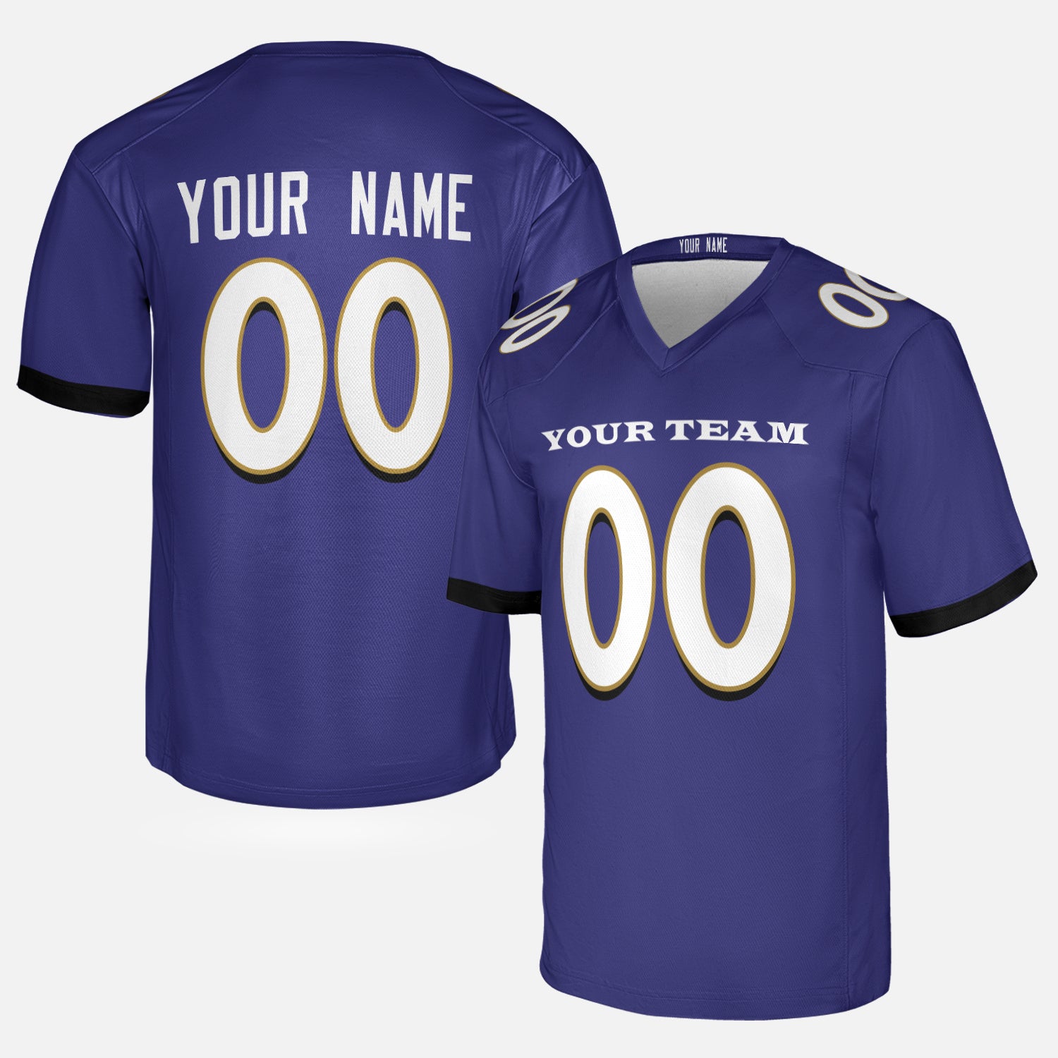 Personalized Baltimore Fan Purple Football Jersey – Custom Name & Number