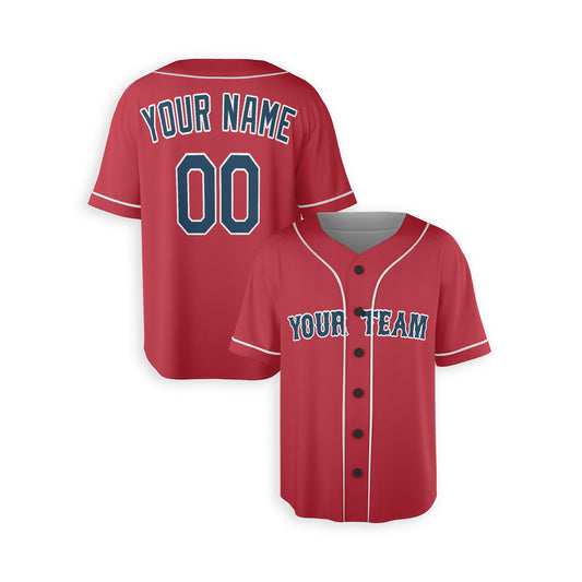 Personalized Boston Fan Red Baseball Jersey – Alternate Style Custom Name & Number