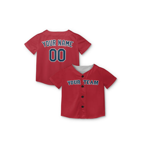 Personalized Boston Fan Red Baseball Jersey – Alternate Style Custom Name & Number