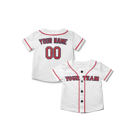 Personalized Boston Fan White Baseball Jersey – Alternate Style Custom Name & Number