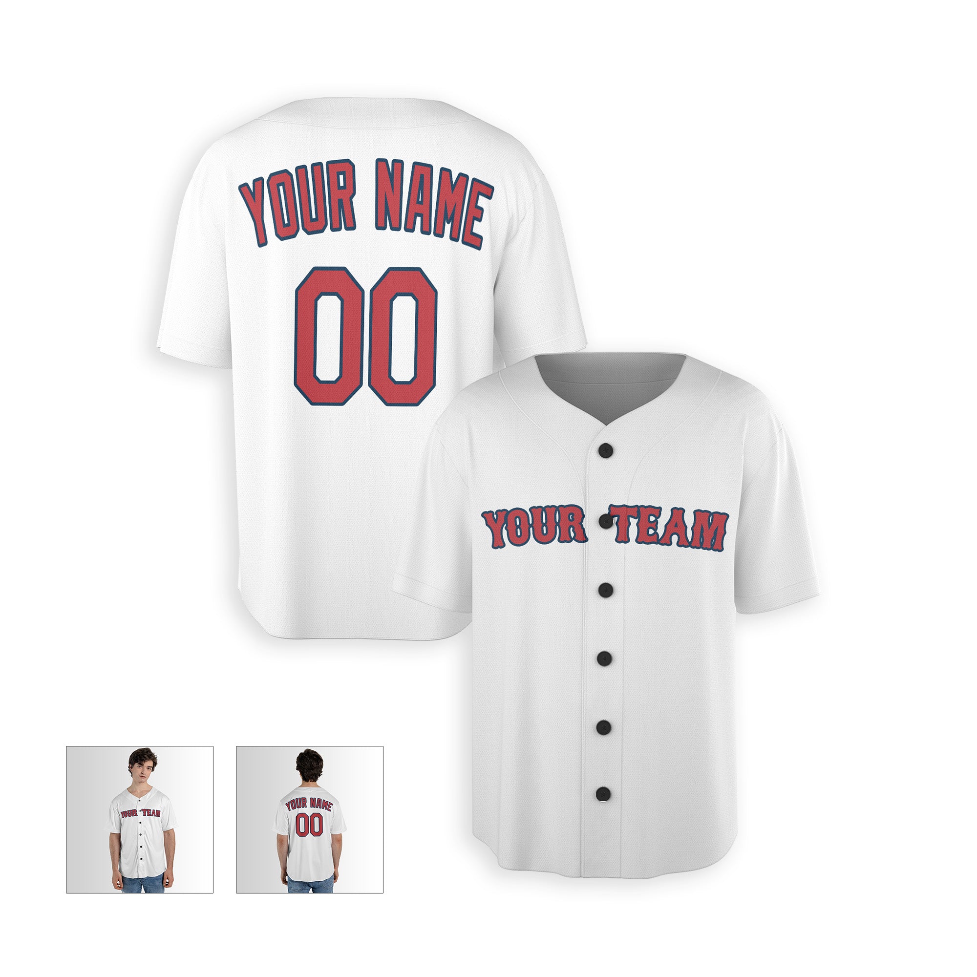 Personalized Boston Fan White Baseball Jersey – Alternate Style Custom Name & Number