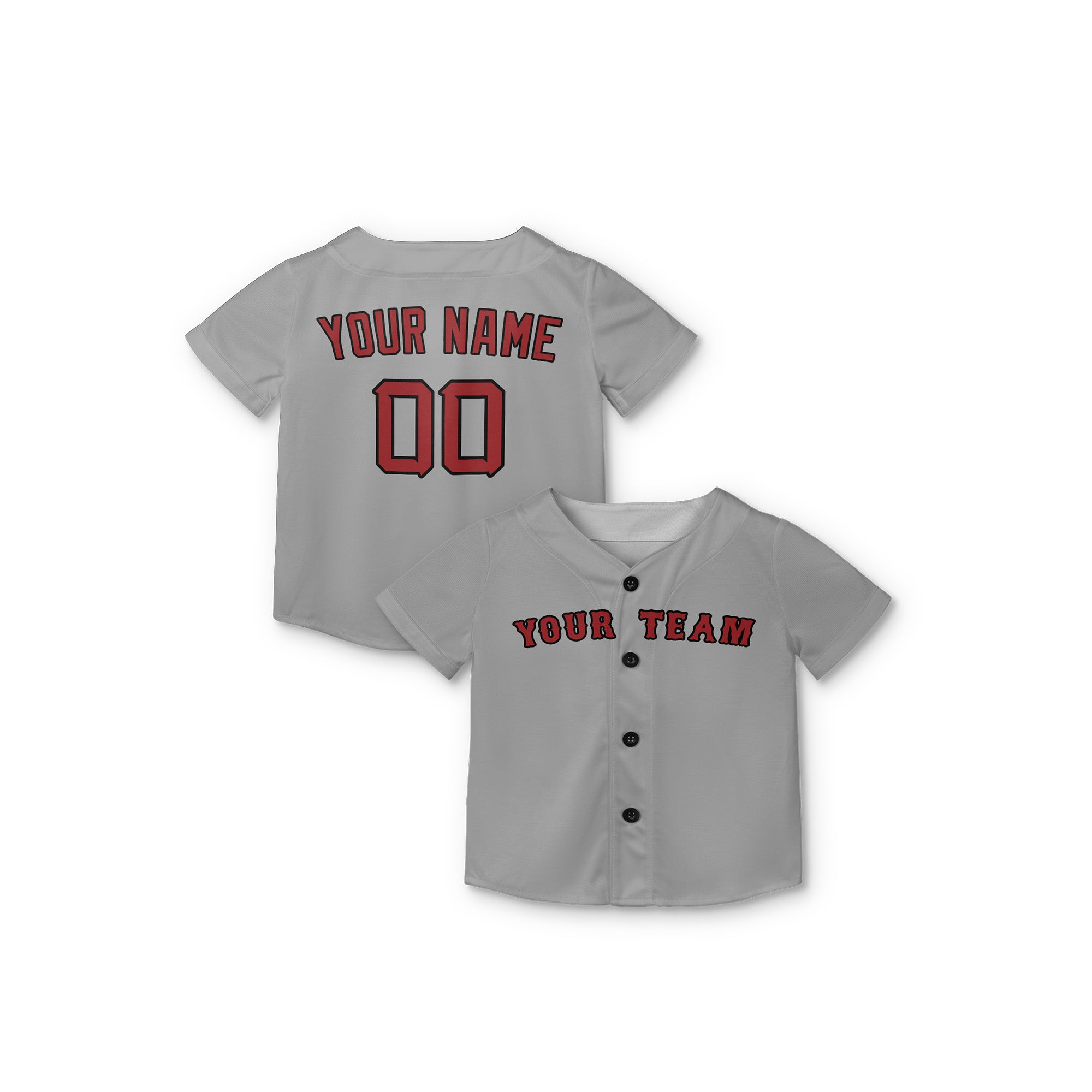 Personalized Boston Fan Gray Baseball Jersey – Away Style Custom Name & Number