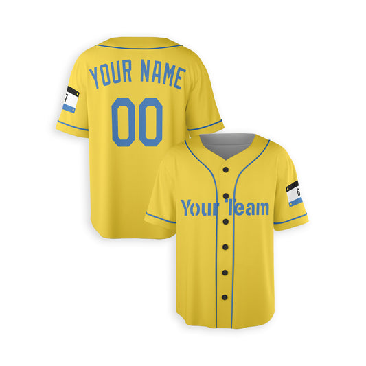 Personalized Boston Fan Yellow Baseball Jersey – City Style Custom Name & Number