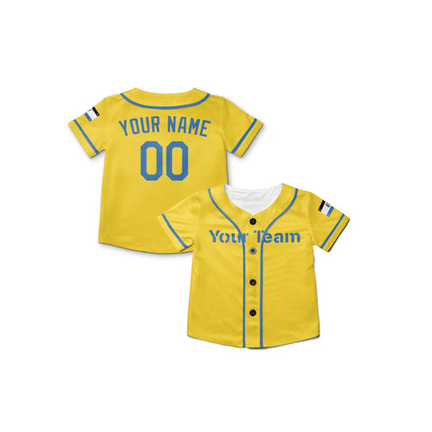 Personalized Boston Fan Yellow Baseball Jersey – City Style Custom Name & Number