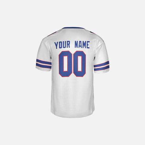 Personalized Buffalo Fan White Football Jersey – Custom Name & Number