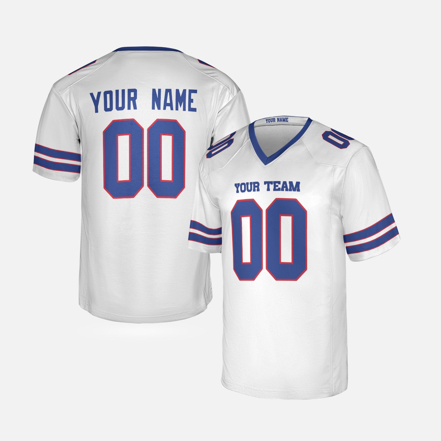 Personalized Buffalo Fan White Football Jersey – Custom Name & Number