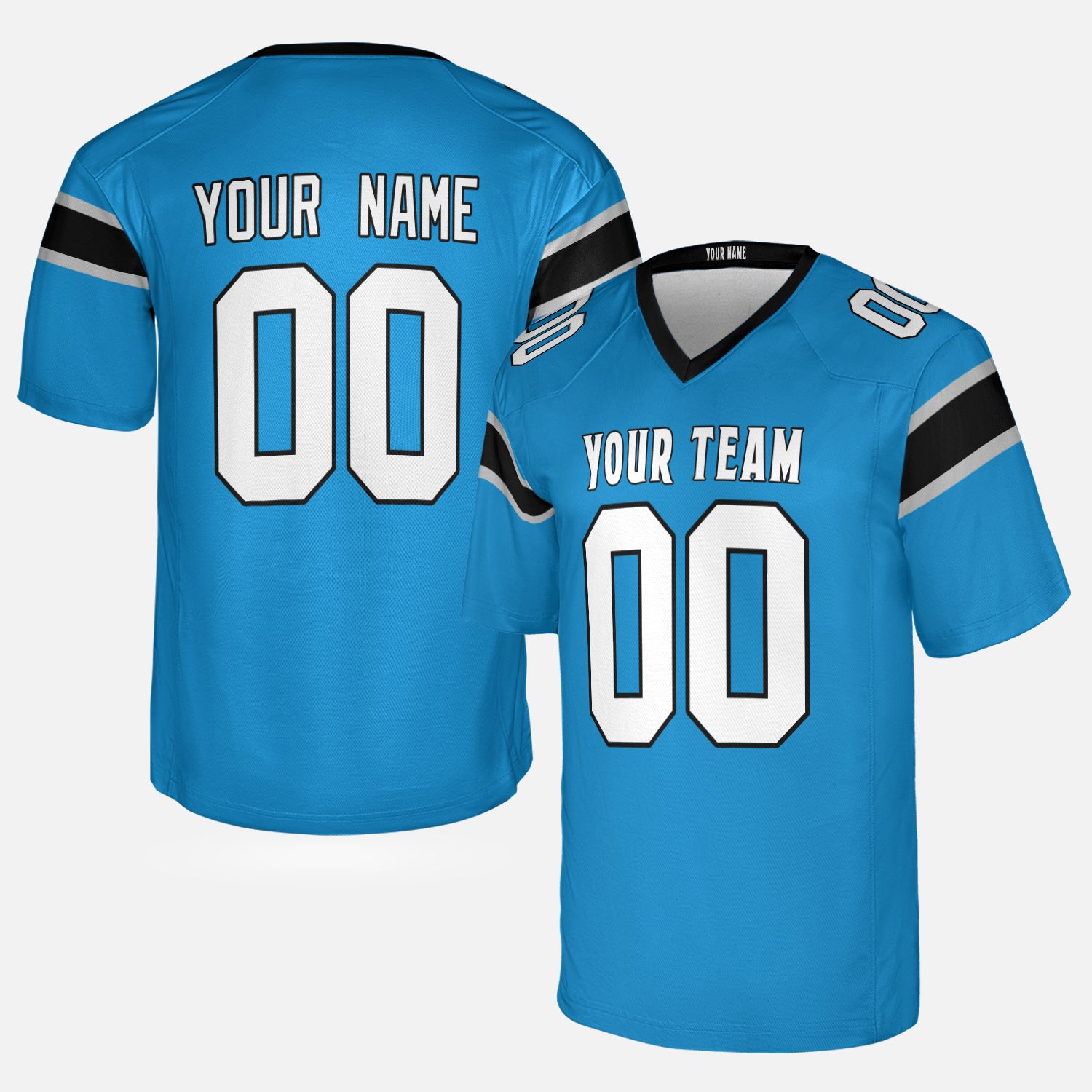 Personalized Carolina Fan Blue Football Jersey – Alternate Style Custom Name & Number