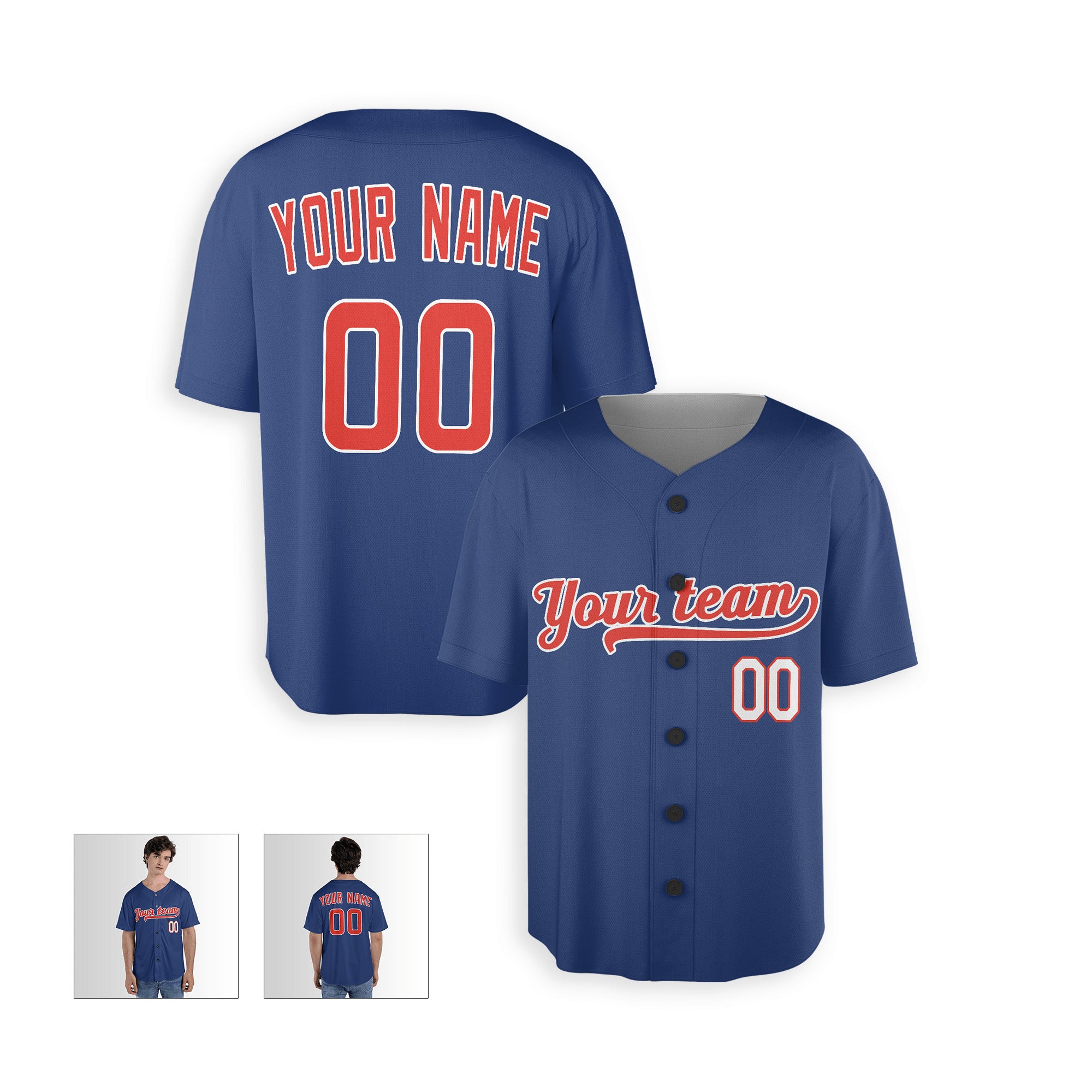 Personalized Chicago North Side Fan Blue Baseball Jersey – Alternate Style Custom Name & Number