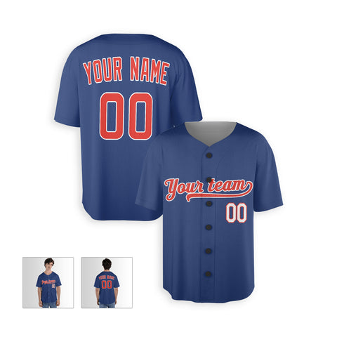 Personalized Chicago North Side Fan Blue Baseball Jersey – Alternate Style Custom Name & Number