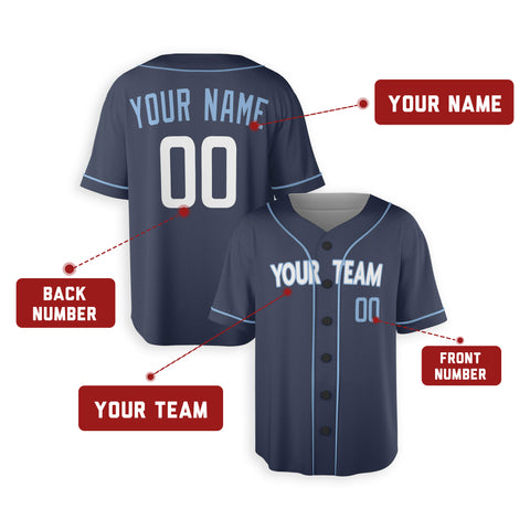 Personalized Chicago North Side Fan Blue Baseball Jersey – City Style Custom Name & Number
