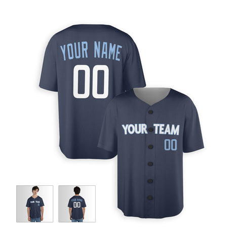 Personalized Chicago North Side Fan Blue Baseball Jersey – City Style Custom Name & Number