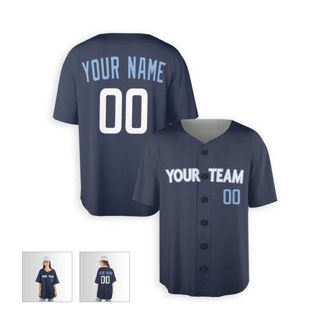 Personalized Chicago North Side Fan Blue Baseball Jersey – City Style Custom Name & Number