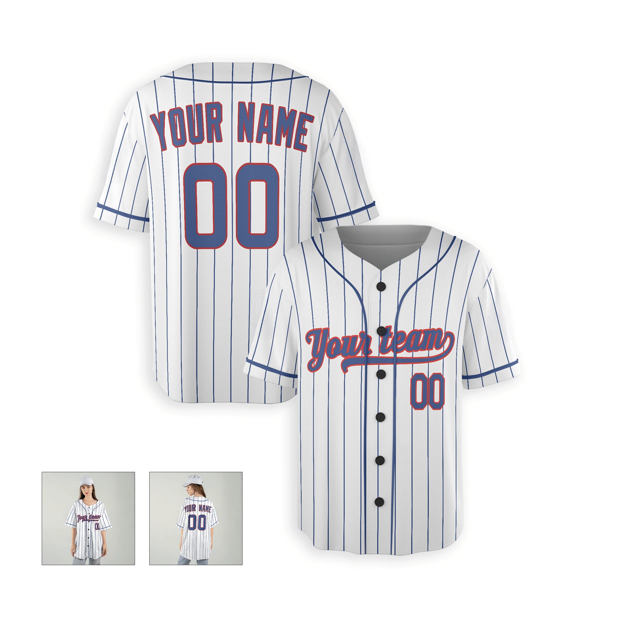 Personalized Chicago North Side Fan White Baseball Jersey – Home Style Custom Name & Number