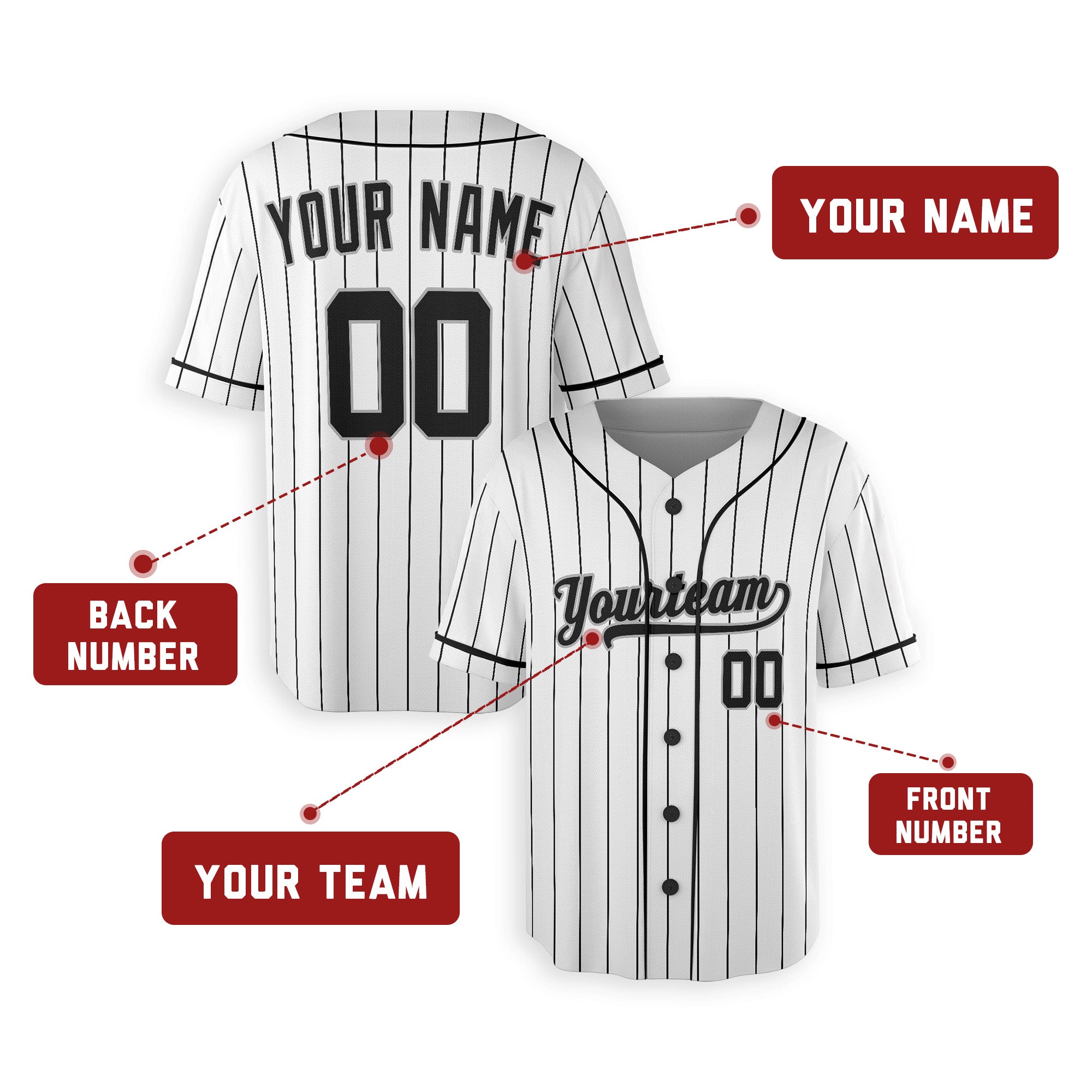 Personalized Chicago South Side Fan White Baseball Jersey – Home Style Custom Name & Number