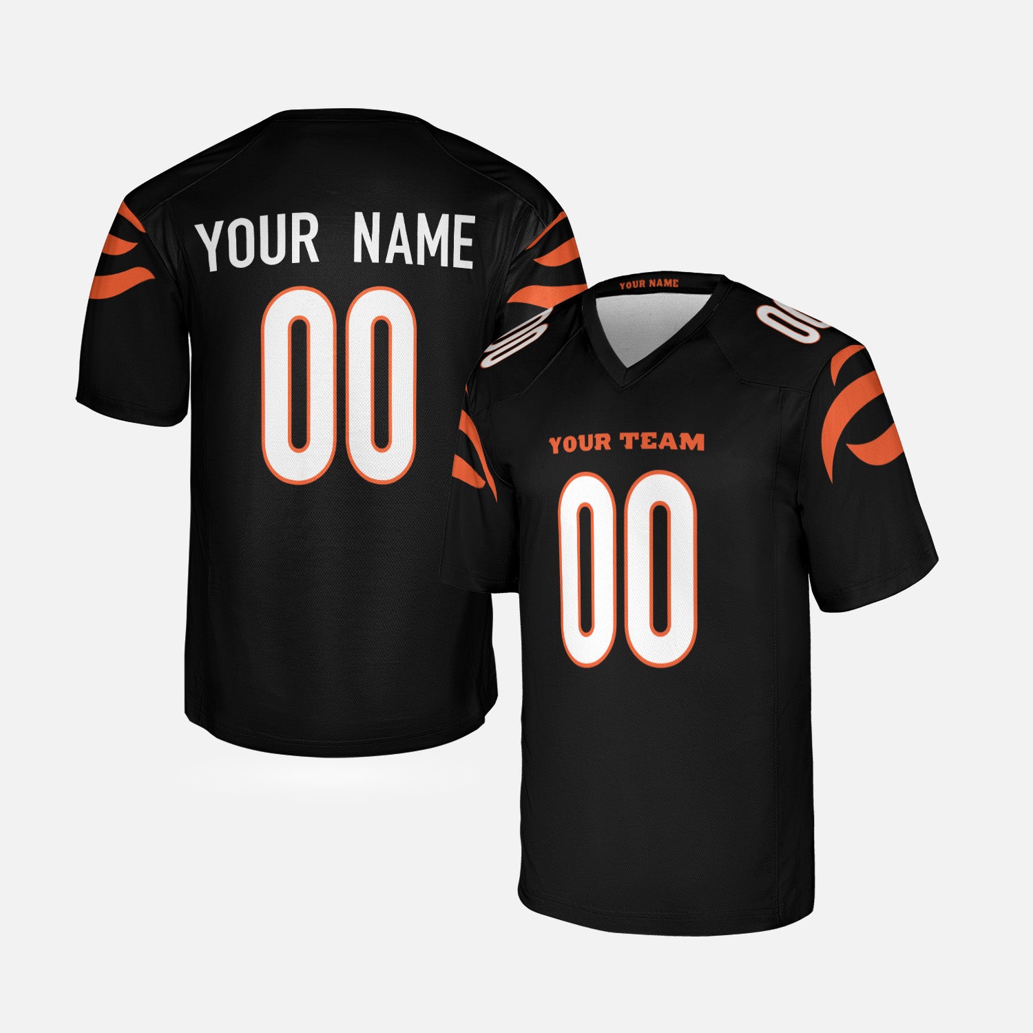 Personalized Cincinnati Fan Black Football Jersey – Custom Name & Number