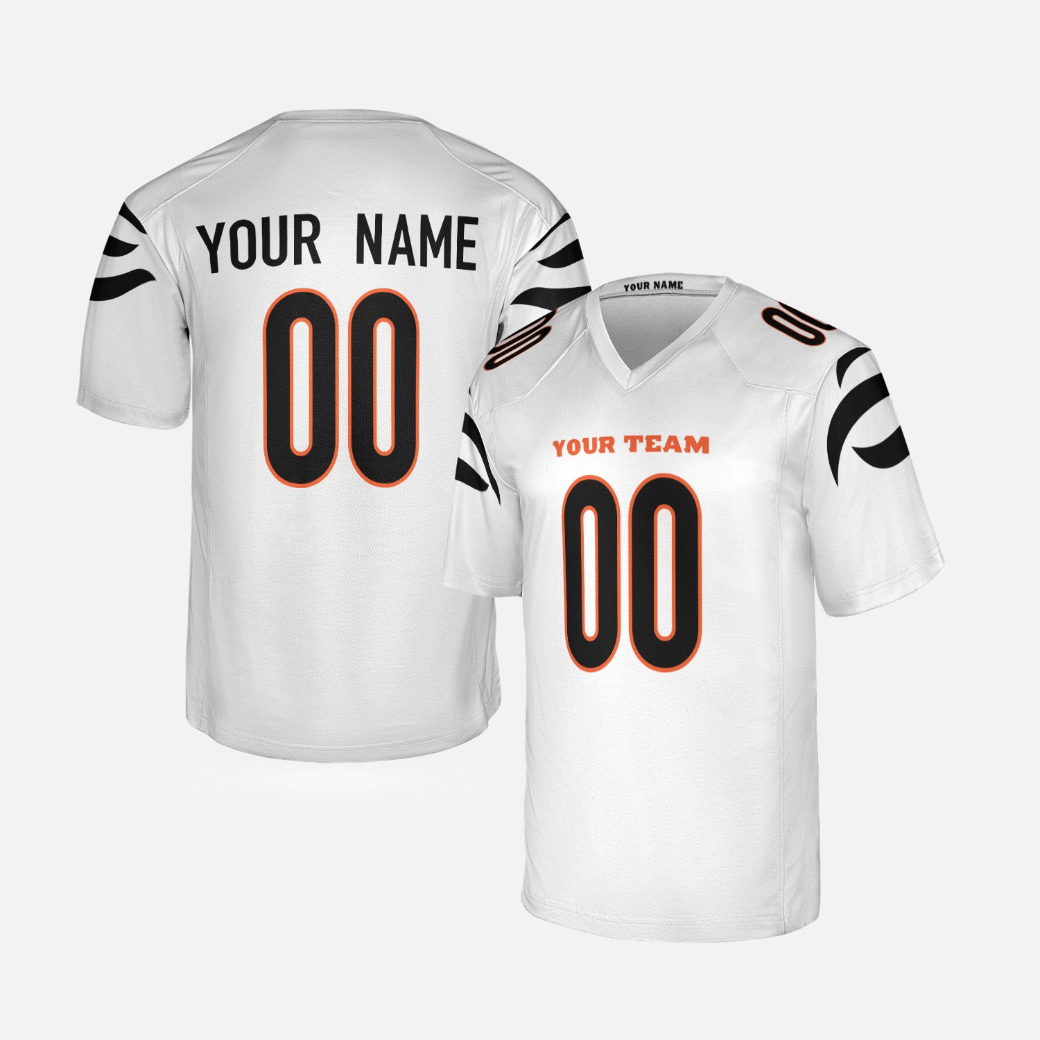 Personalized Cincinnati Fan White Football Jersey – Custom Name & Number