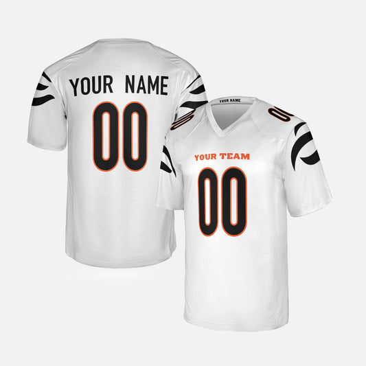 Personalized Cincinnati Fan White Football Jersey – Custom Name & Number