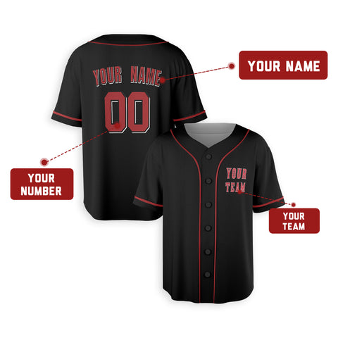 Personalized Cincinnati Fan Black Baseball Jersey – Heritage Style Custom Name & Number