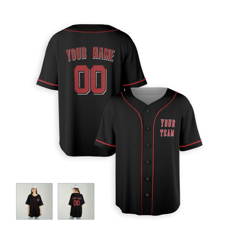 Personalized Cincinnati Fan Black Baseball Jersey – Heritage Style Custom Name & Number