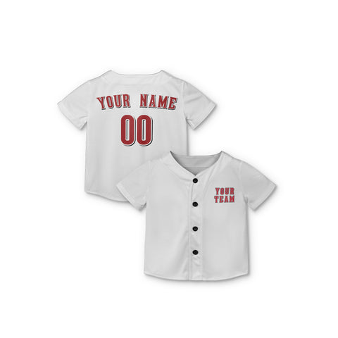 Personalized Cincinnati Fan White Baseball Jersey – Home Style Custom Name & Number