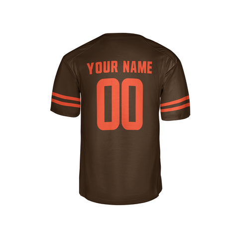 Personalized Cleveland Browns Brown Alpha Dawg Game Football Jersey – Custom Name & Number