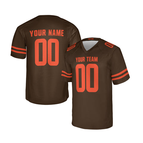 Personalized Cleveland Browns Brown Alpha Dawg Game Football Jersey – Custom Name & Number