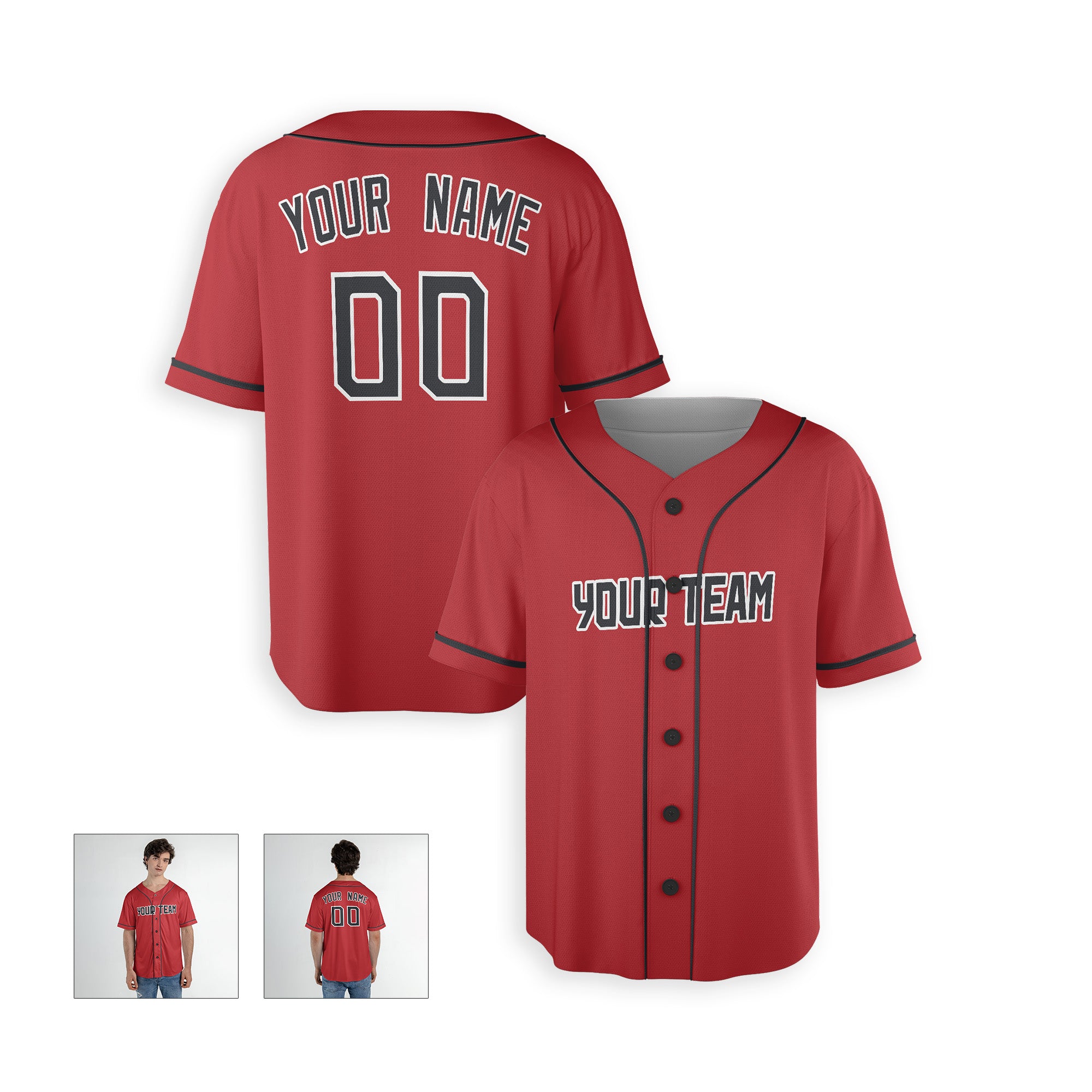Personalized Cleveland Fan Red Baseball Jersey – Alternate Style Custom Name & Number