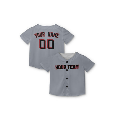 Personalized Cleveland Fan Gray Baseball Jersey – Road Style Custom Name & Number