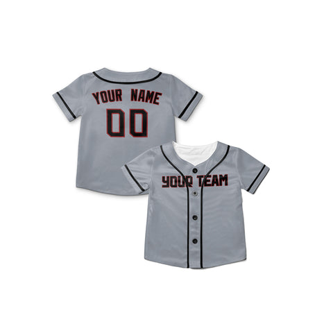 Personalized Cleveland Fan Gray Baseball Jersey – Road Style Custom Name & Number