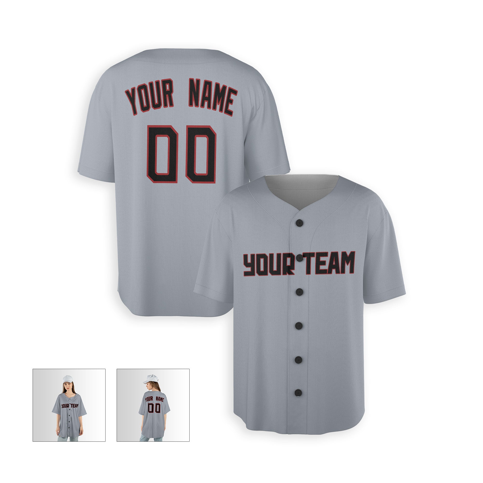 Personalized Cleveland Fan Gray Baseball Jersey – Road Style Custom Name & Number