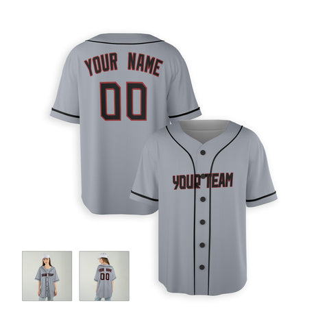 Personalized Cleveland Fan Gray Baseball Jersey – Road Style Custom Name & Number
