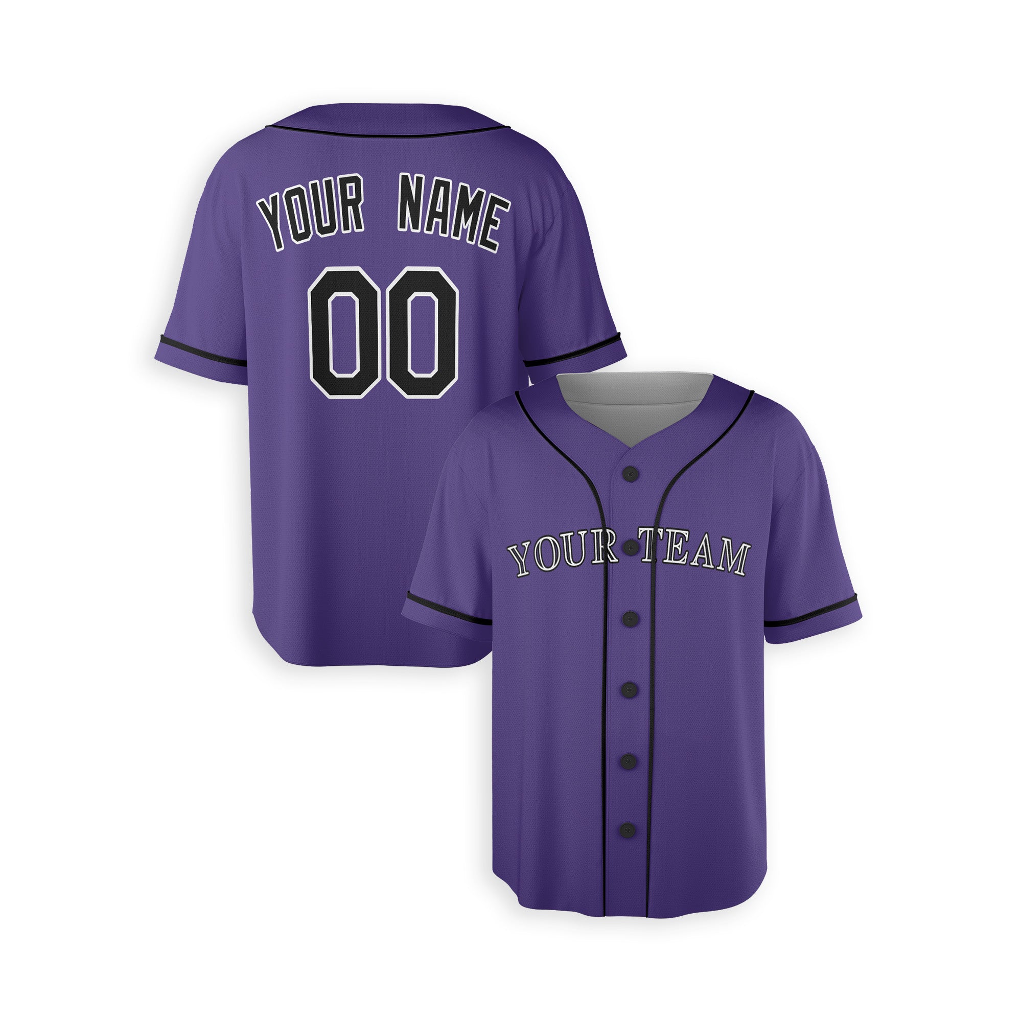 Personalized Colorado Fan Purple Baseball Jersey – Alternate Style Custom Name & Number