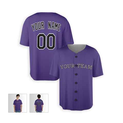 Personalized Colorado Fan Purple Baseball Jersey – Alternate Style Custom Name & Number