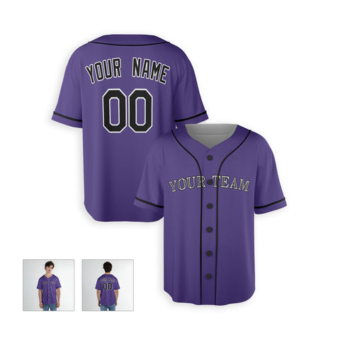 Personalized Colorado Fan Purple Baseball Jersey – Alternate Style Custom Name & Number